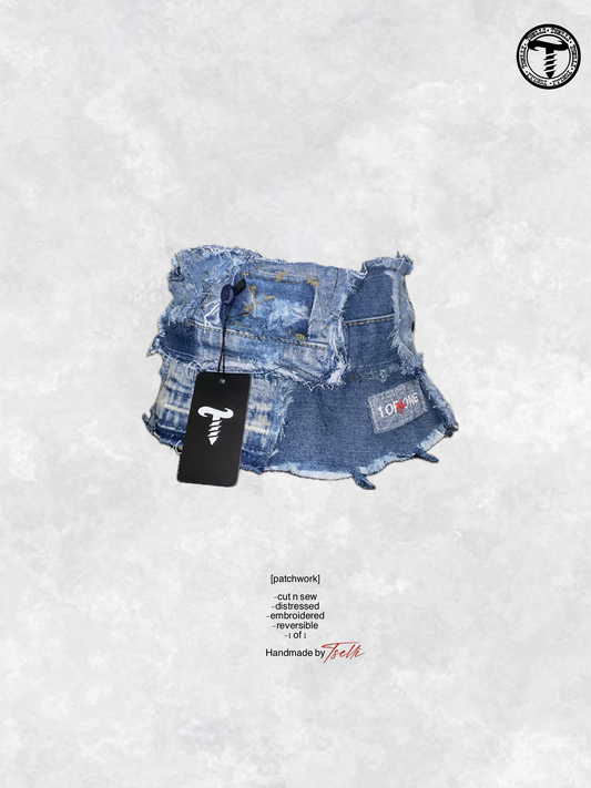 [patchwork denim] bucket