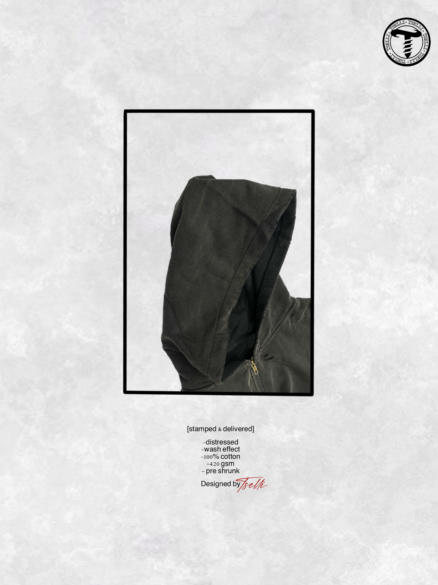 [stamped & delivered] zip up