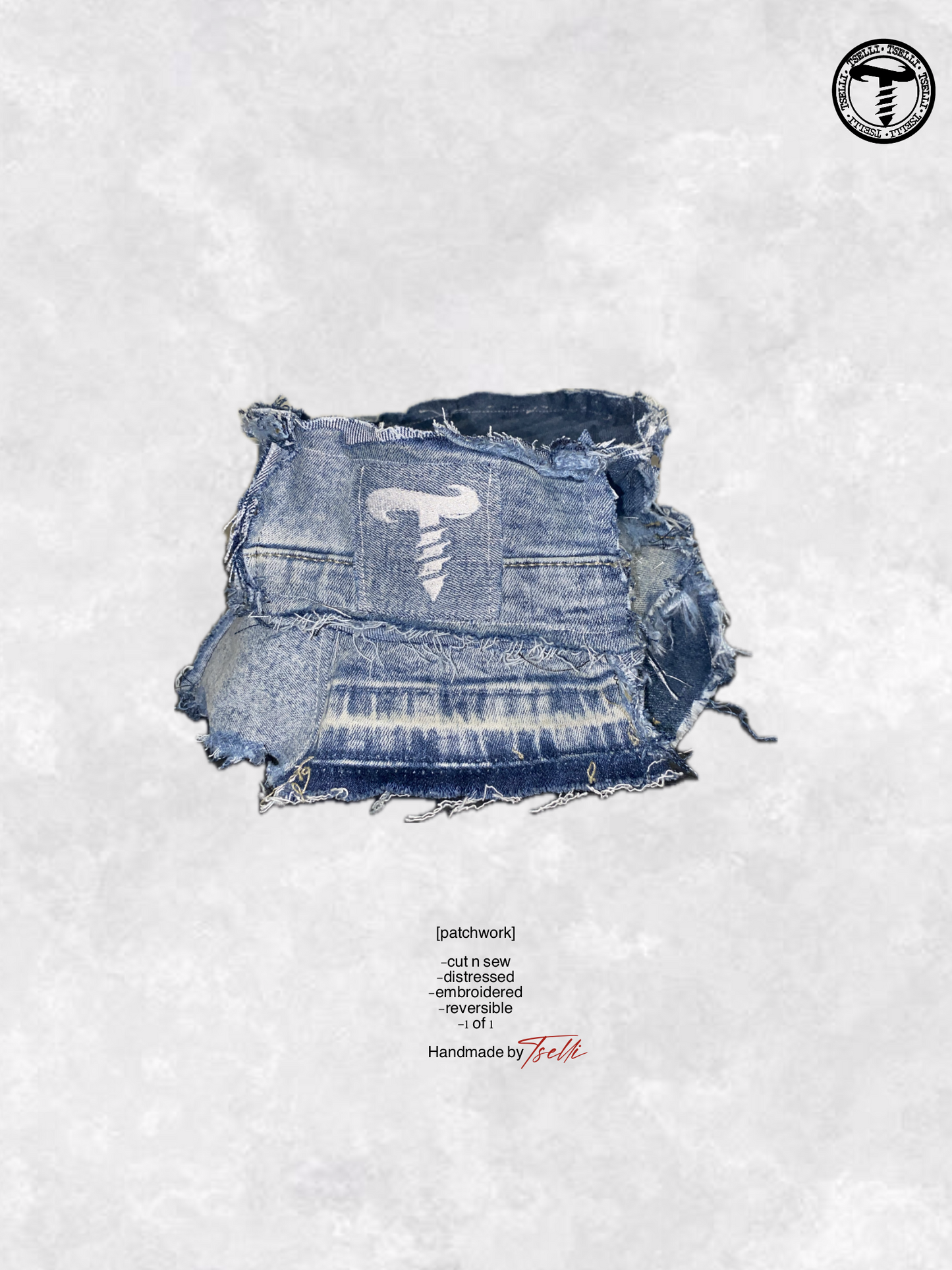 [patchwork denim] bucket