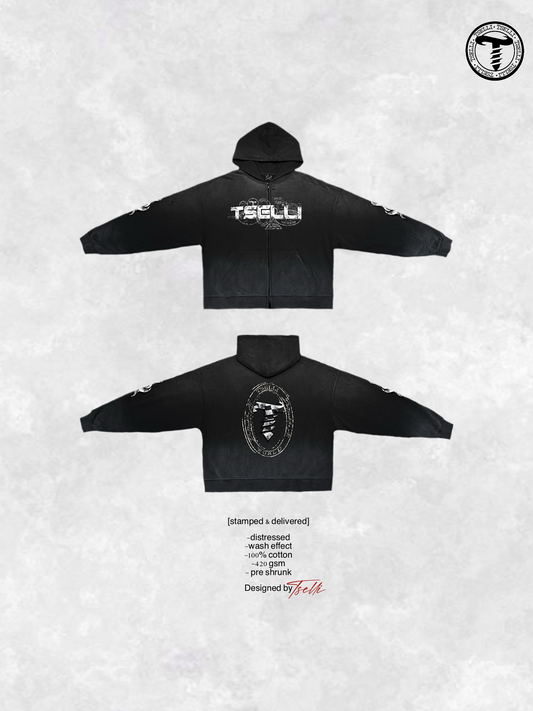 [stamped & delivered] zip up