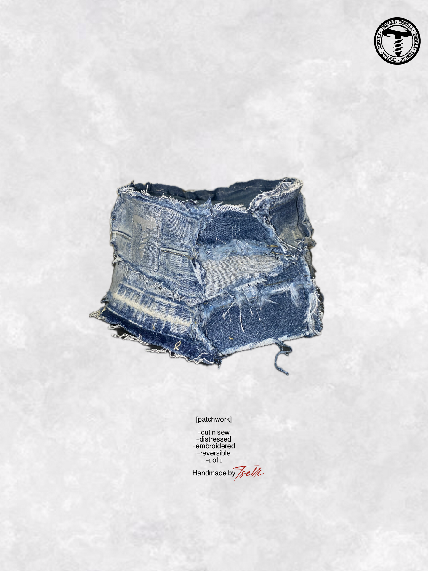 [patchwork denim] bucket