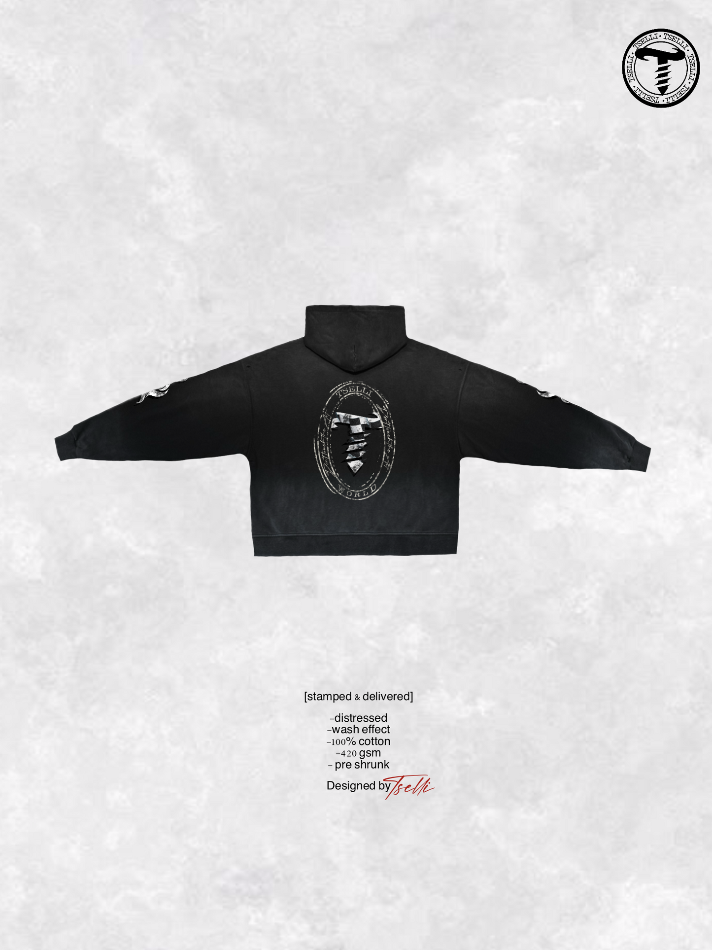 [stamped & delivered] zip up